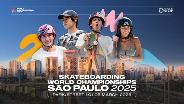World Skate e STU se juntam para realizar o Campeonato Mundial de 2025 em São Paulo!